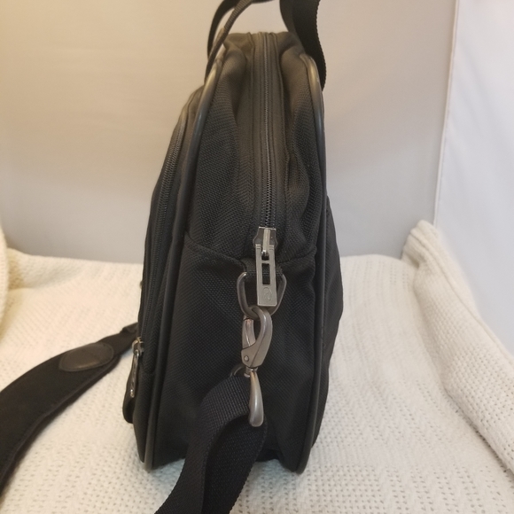 HARTMANN VINTAGE NYLON BRIEFCASE BAG BLACK MESSENGER - Picture 6 of 10